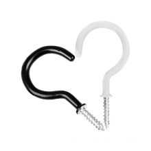 Plastic Coated Cup Hook Screw 1" 1/2" 3/4" 5/8" 7/8" Ceiling Hanging Display Hooks Tapping Screw